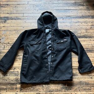 Men's Black Hooded Jacket